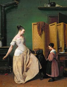 彼女のトイレでの女性、1835